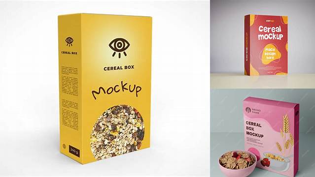 6013+ Cereal Box Mockup Smart Layer Mockup Free