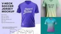 6014+ Mockup Jersey V Neck Free Graphic Mockup PSD