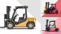 6016+ Forklift Mockup Stylish Free PSD