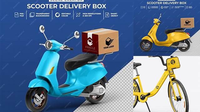 602+ Delivery Bike Mockup Free Graphic Mockup PSD