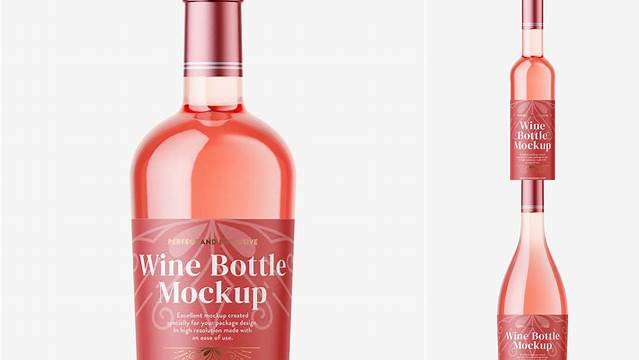 6024+ Rose Wine Mockup Smart PNG Image