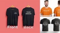 6032+ Front And Back Tshirt Mockup Easy Editable