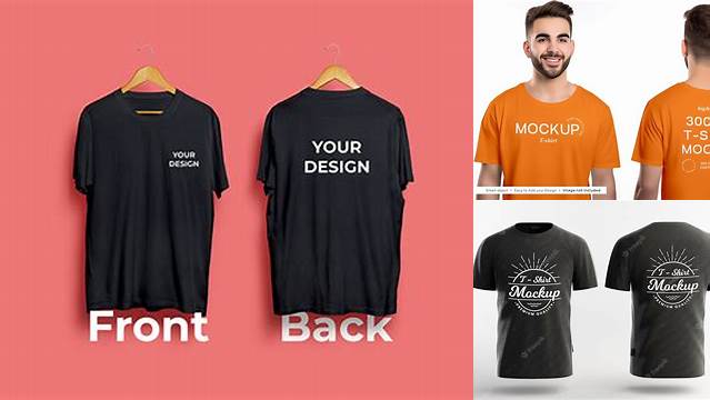 6032+ Front And Back Tshirt Mockup Easy Editable