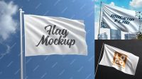 6039+ Mockup Bendera PSD Download