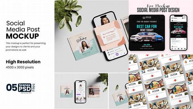 6054+ Social Media Post Mockup Editable Mockup PSD