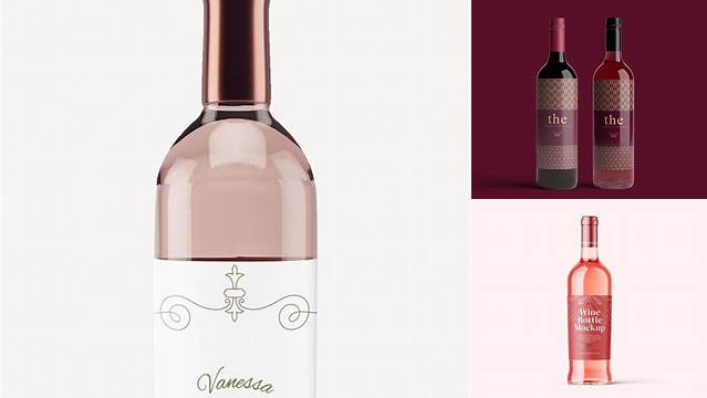 6062+ Rose Wine Bottle Mockup Free Digital Download