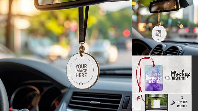 6080+ Car Air Freshener Mockup Free Include TIFF