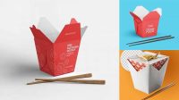 6082+ Chinese Takeout Box Mockup Smart PNG Image