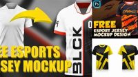 6090+ Esport Jersey Mockup Free Easy Editable