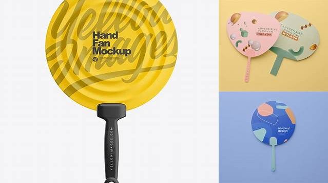 6106+ Plastic Hand Fan Mockup Free Mockup PSD Free Download