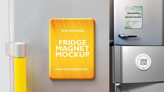 6116+ Magnet Mockup Free Download PSD Download