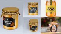 6118+ Honey Jar Mockup Free Include TIFF