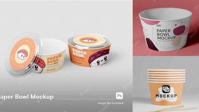 6126+ Paper Bowl Mockup Editable Photoshop File