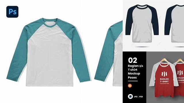 6129+ Mock Up Kaos Raglan PSD File Download