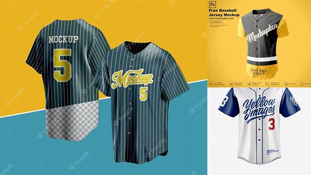 6138+ Mockup Jersey Baseball Free Free PSD