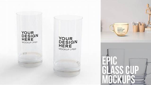 614+ Glass Cup Mockup Free Digital Download