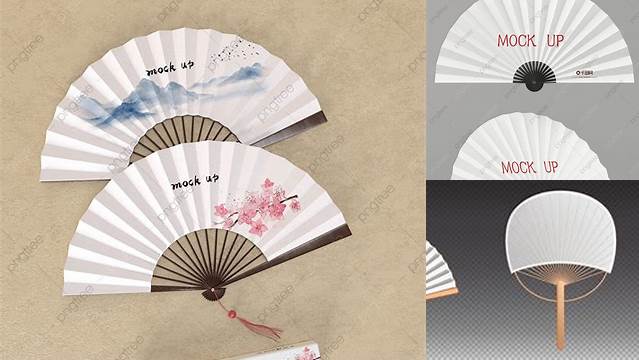 6141+ Paper Fan Mockup Smart PNG Image