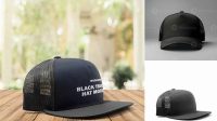 615+ Black Trucker Hat Mockup Free Graphic Design Resource