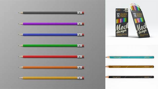 6150+ Pencils Mockup Download Free PSD