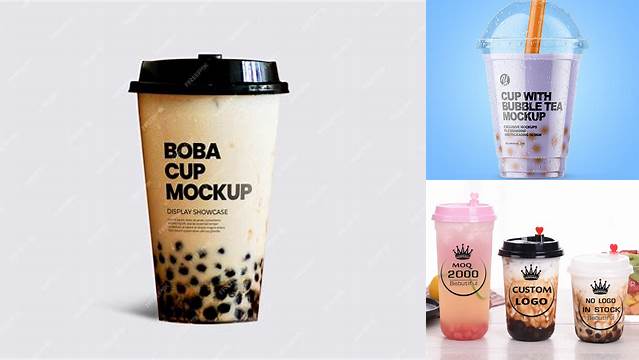 6153+ Boba Cup Mockup Free Versatile PSD Mockup File