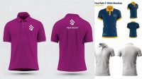 6158+ Polo T-shirt Mockup Front And Back Psd Free Best for Showcase