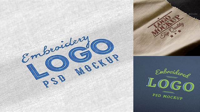 6162+ Fabric Embroidered Logo Mockup Free Download Best for Showcase