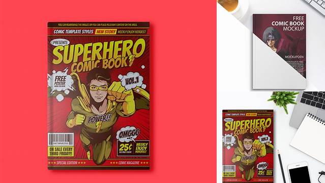 6174+ Free Comic Book Mockup Include TIFF