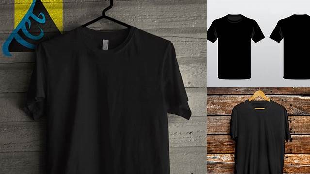 6176+ Mock Up Kaos Hitam Fully Editable PSD Template