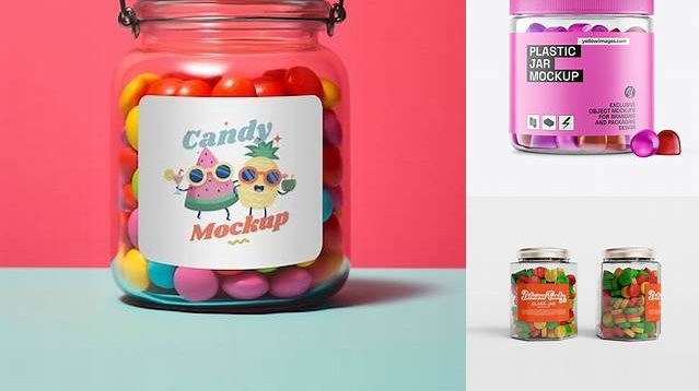 6186+ Gummies Jar Mockup High-Quality PSD Files