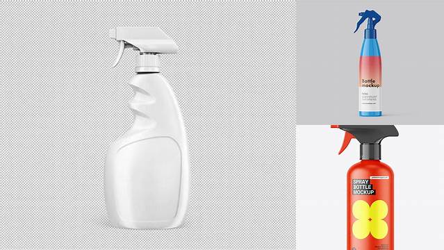 6192+ Trigger Spray Bottle Mockup Free PSD