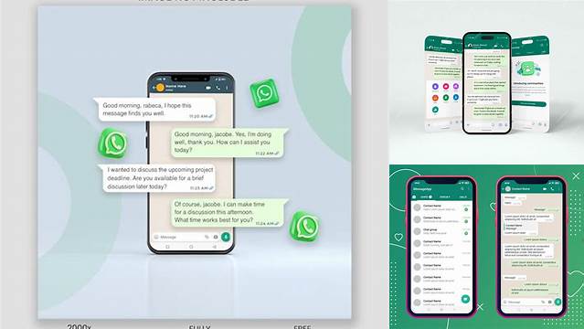 6202+ Whatsapp Chat Mockup Psd Free Easy Editable