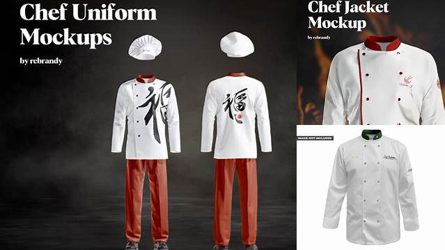 6203+ Chef Uniform Mockup Editable Photoshop File