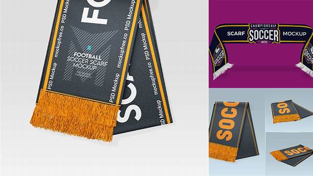 6218+ Football Scarf Mockup Free For Free Download