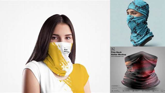 6218+ Neck Gaiter Mockup Free Download Free