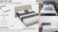 6230+ Bed Cover Mockup Digital Download