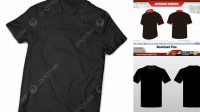 6233+ Kaos Mockup Hitam Photoshop Freebie