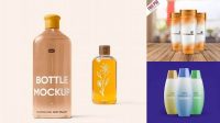 626+ Transparent Shampoo Bottle Mockup Customizable PSD Templates