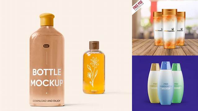 626+ Transparent Shampoo Bottle Mockup Customizable PSD Templates