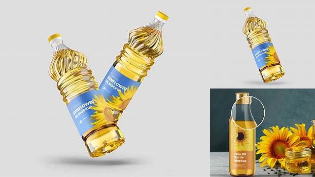 6261+ Sunflower Oil Bottle Mockup Free Smart PNG Image