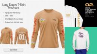 6267+ Mockup T Shirt Long Sleeve Psd Free Editable PSD File