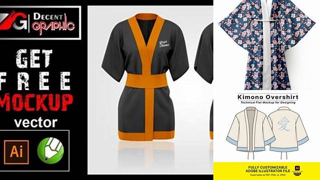 628+ Mockup Kimono Easy Editable