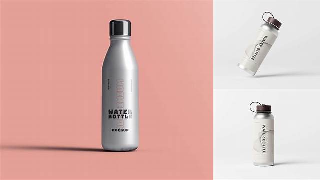 6281+ Aluminum Water Bottle Mockup Free PSD for Creative Projects