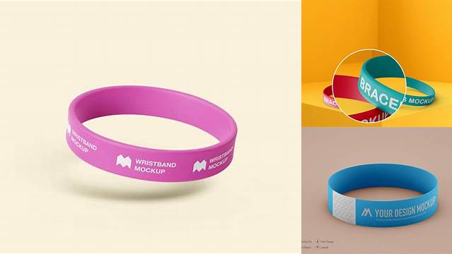 6282+ Bracelet Mockup Free Customizable Design Files