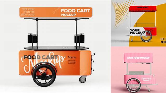 6287+ Street Food Cart Mockup Free Best Free Mockup PSD