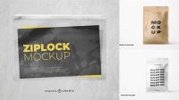 6288+ Frosted Ziplock Mockup Free PSD