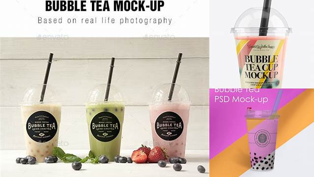 6293+ Bubble Tea Mockup Free Download Customizable Design Files