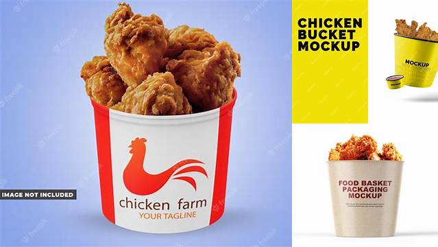 6302+ Fried Chicken Bucket Mockup Mockup PSD