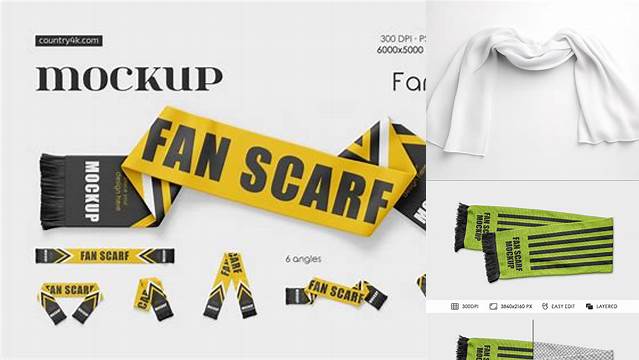 6314+ Fan Scarf Mockup Premium Design Freebie