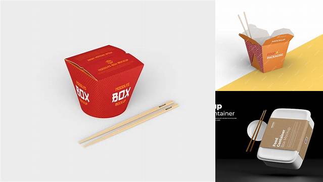 6317+ Wok Box Mockup Professional PSD Mockup