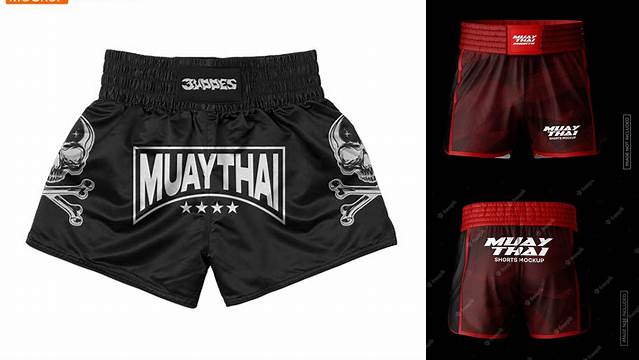 6338+ Muay Thai Shorts Mockup Free PSD